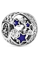 magnificent silver night sky Pandora baby charm